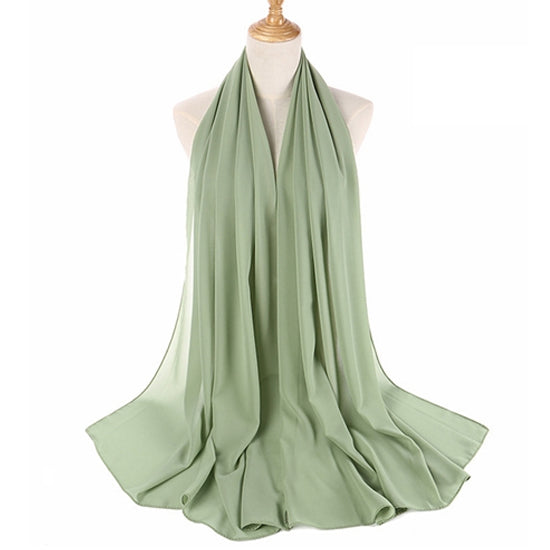 Sage Green Bubble Chiffon Scarf