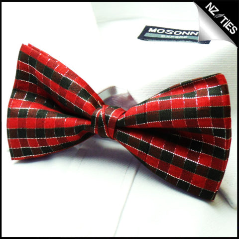 Mens Tartan Check Bow Tie