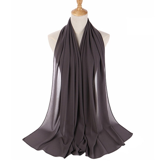 Charcoal Grey Bubble Chiffon Scarf