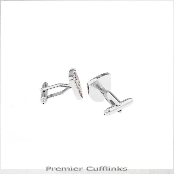 SILVER PORSCHE CUFFLINKS