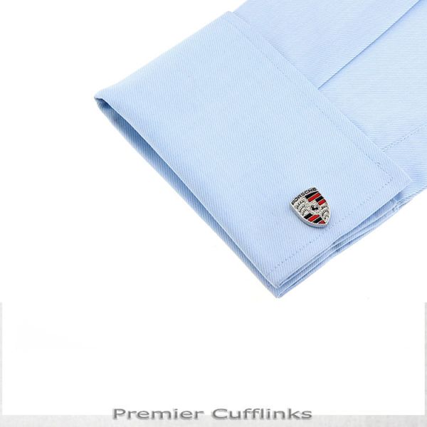 SILVER PORSCHE CUFFLINKS