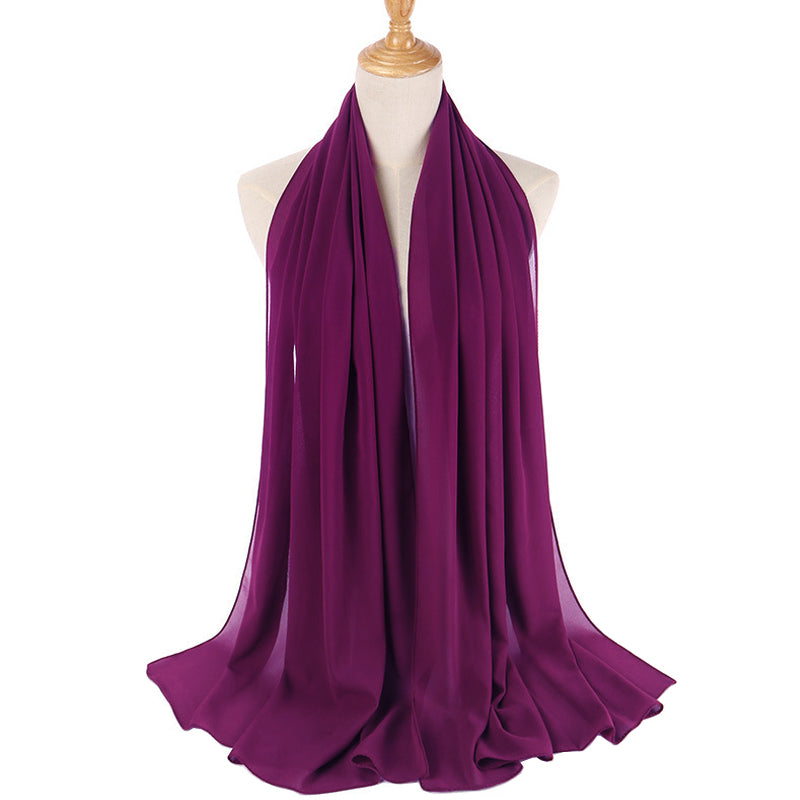 Raspberry Purple Women's Bubble Chiffon Scarf