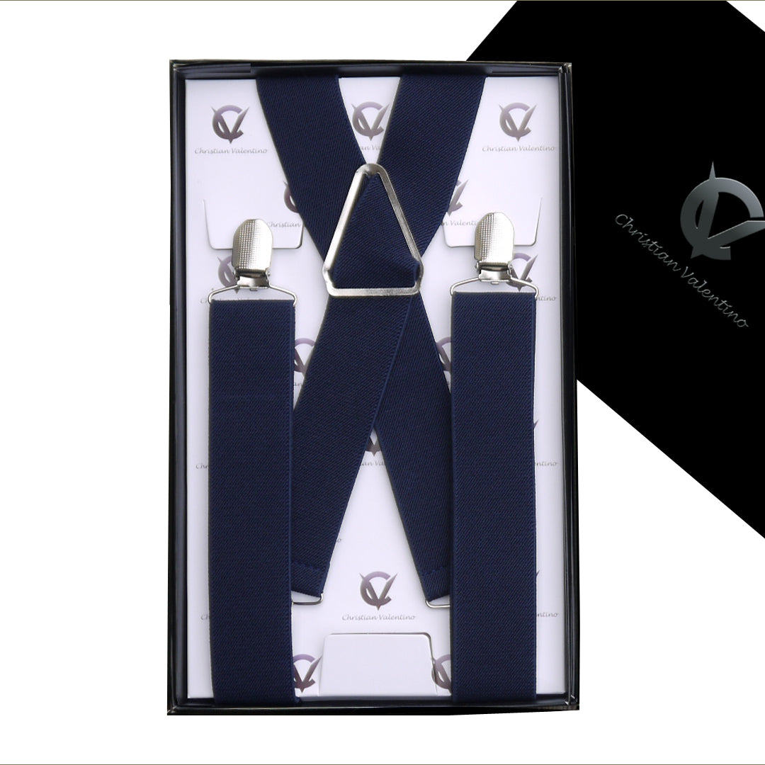 Midnight Blue X3.5cm Men's Braces Suspenders