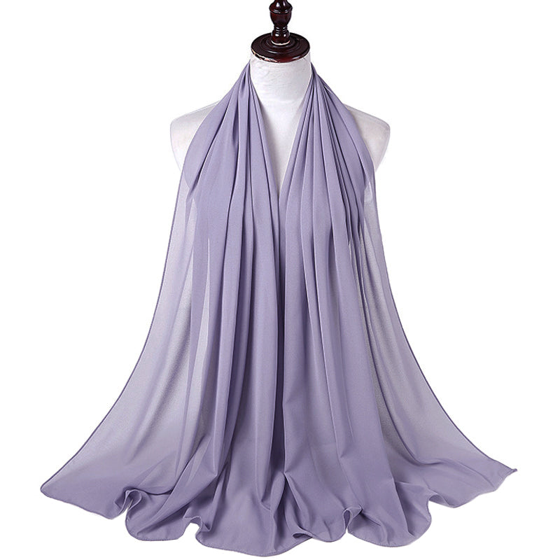 Dusky Purple Bubble Chiffon Scarf