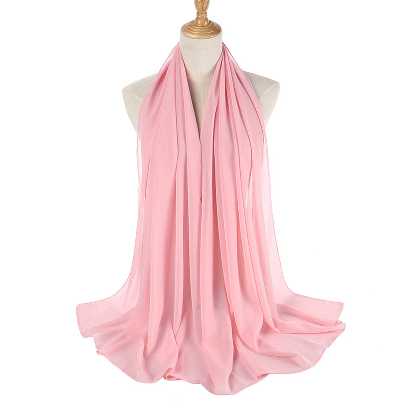 Powder Pink Women's Bubble Chiffon Scarf