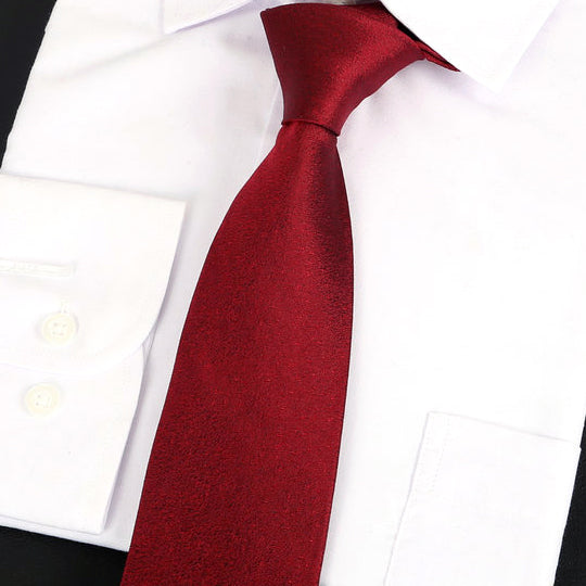 Burgundy Red Silk Tie 2