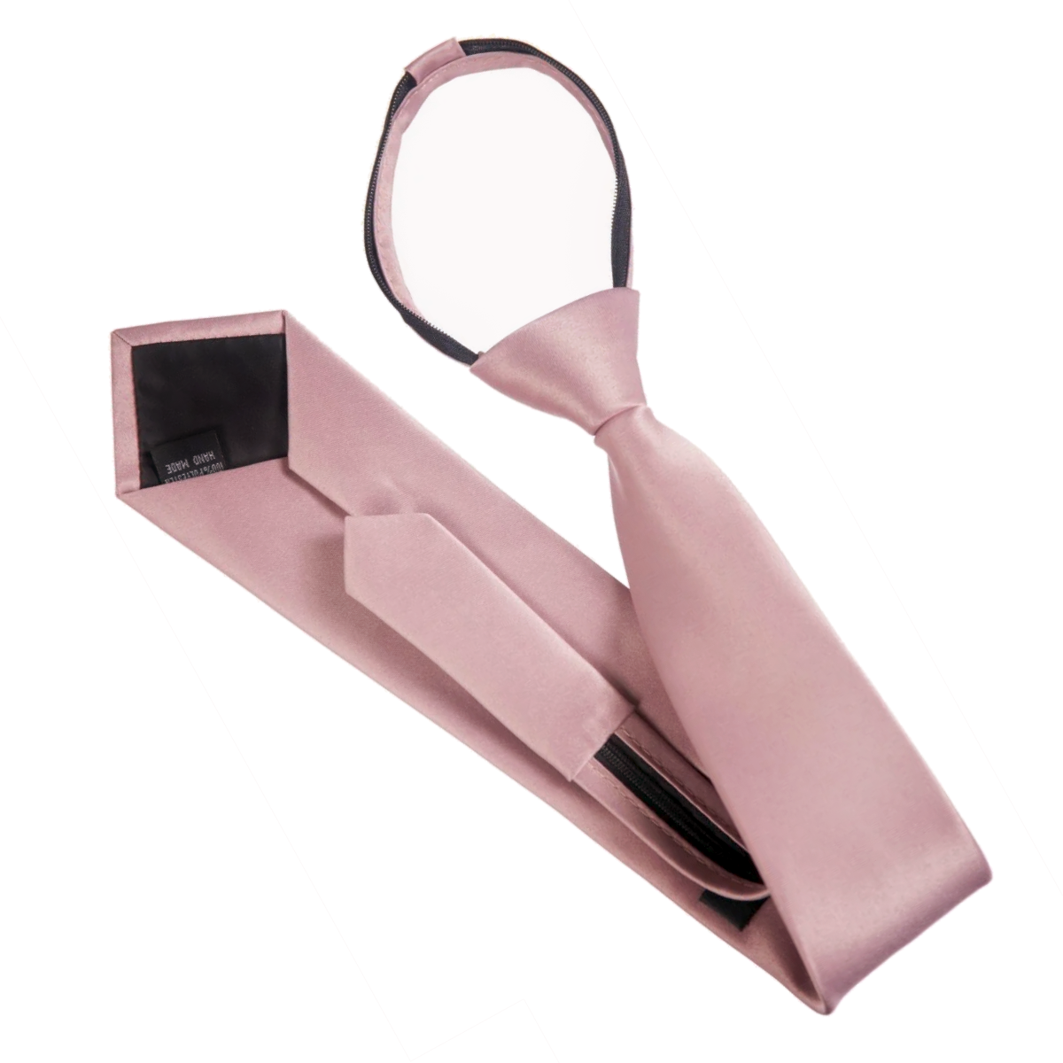 Mens Blush Dusky Pink Zipper Tie