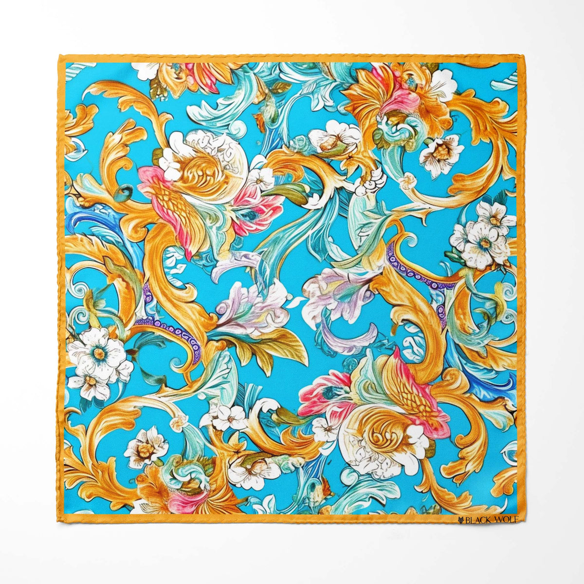 Genuine Silk Colorful Floral Scroll Ascot Cravat