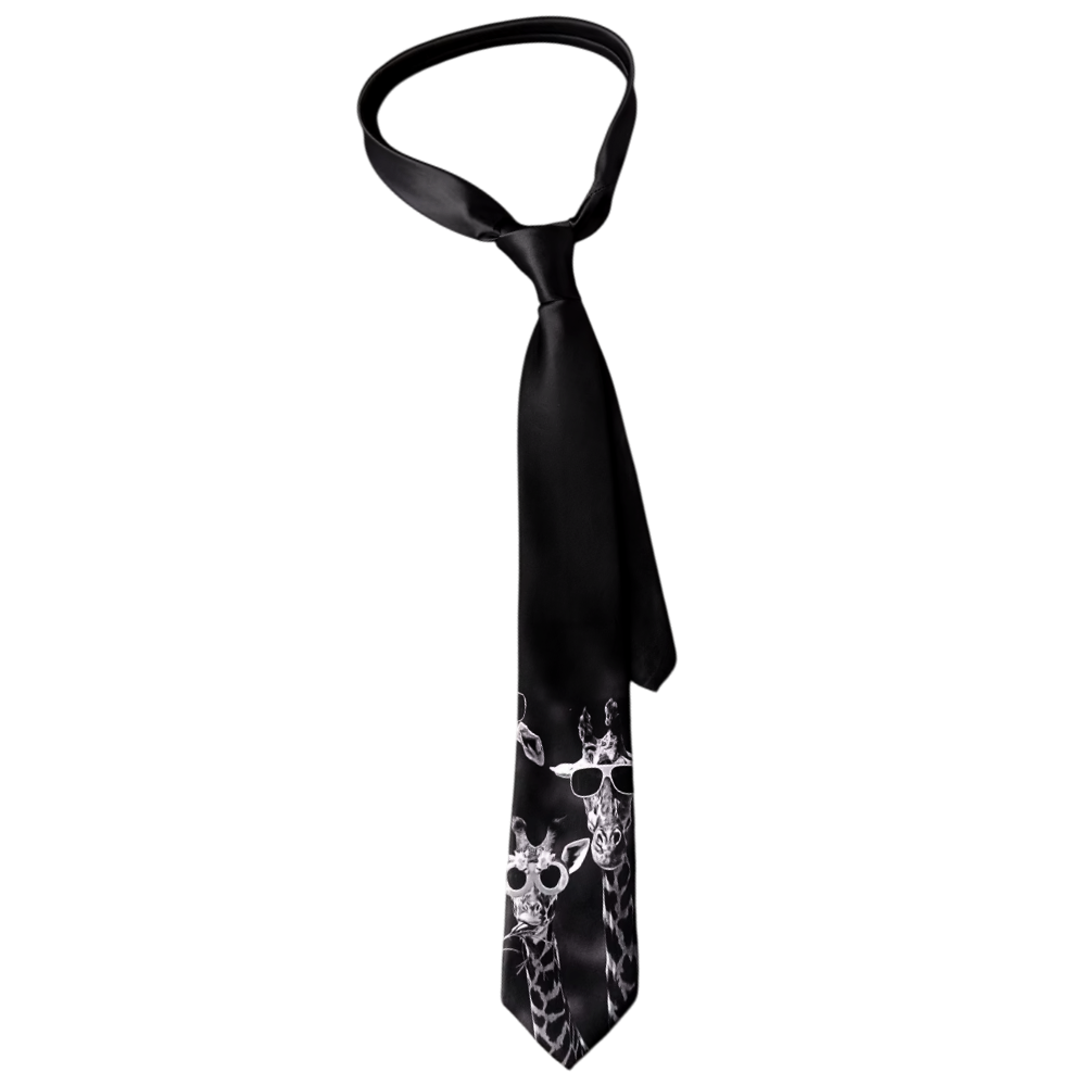 Giraffes With Sunglasses Slim Tie