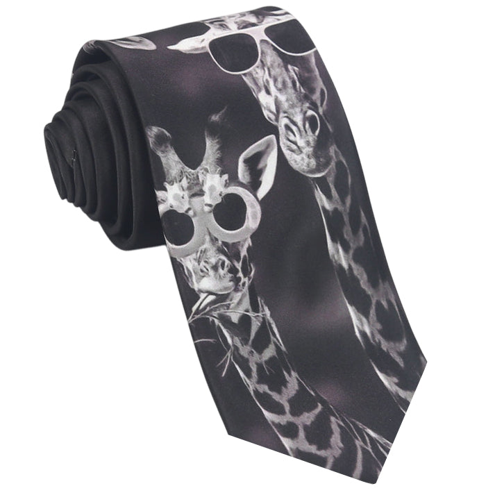 Giraffes With Sunglasses Slim Tie