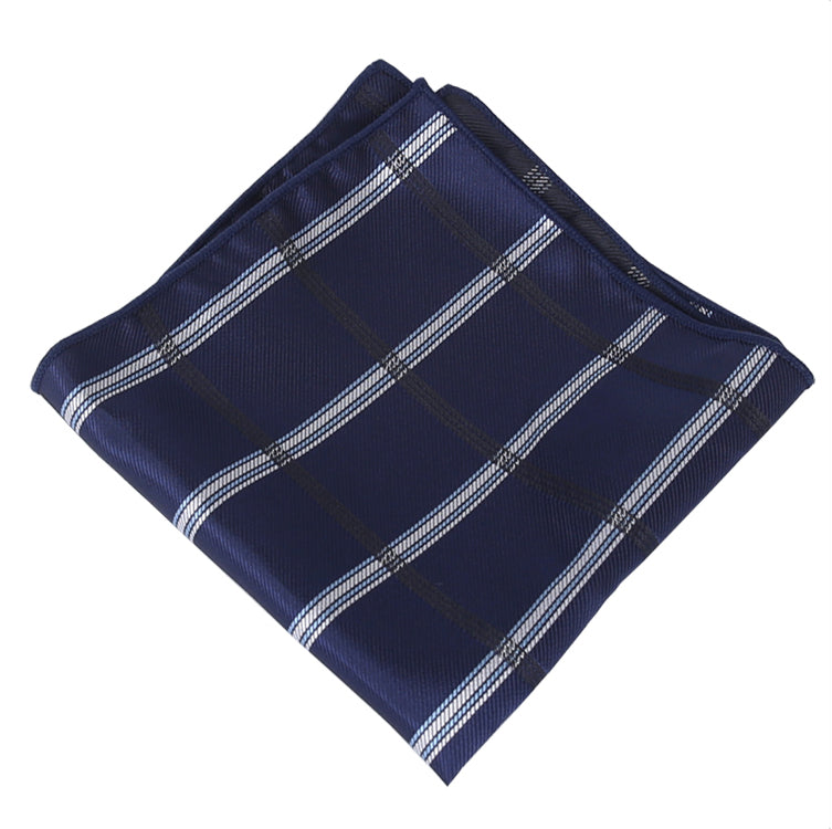 Midnight Blue Plaid Pocket Square