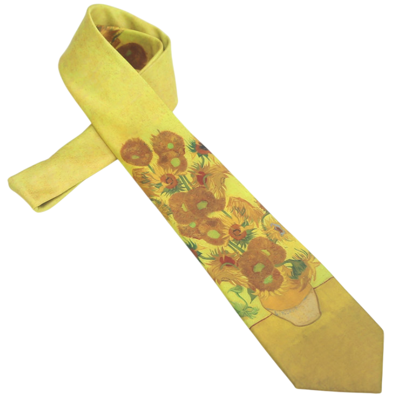 Van Gogh Sunflowers Slim Tie