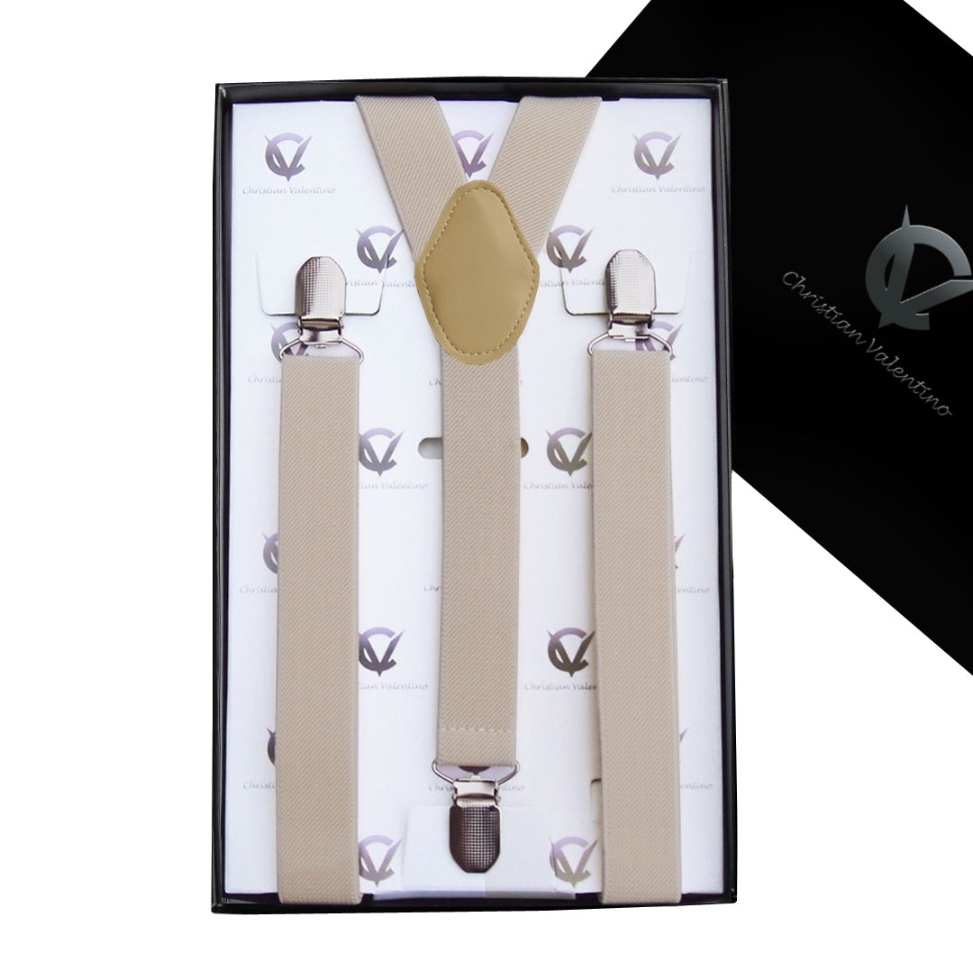 Mocha / Beige Y2.5cm Men's Braces Suspenders