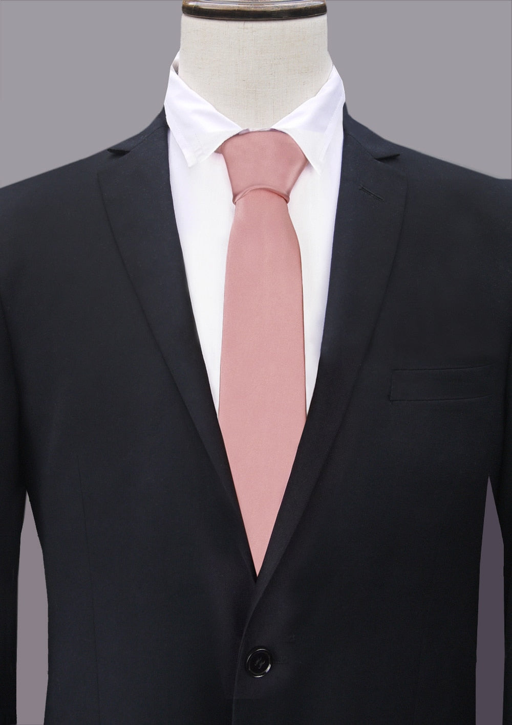 Mens Blush Dusky Pink Rose Tie