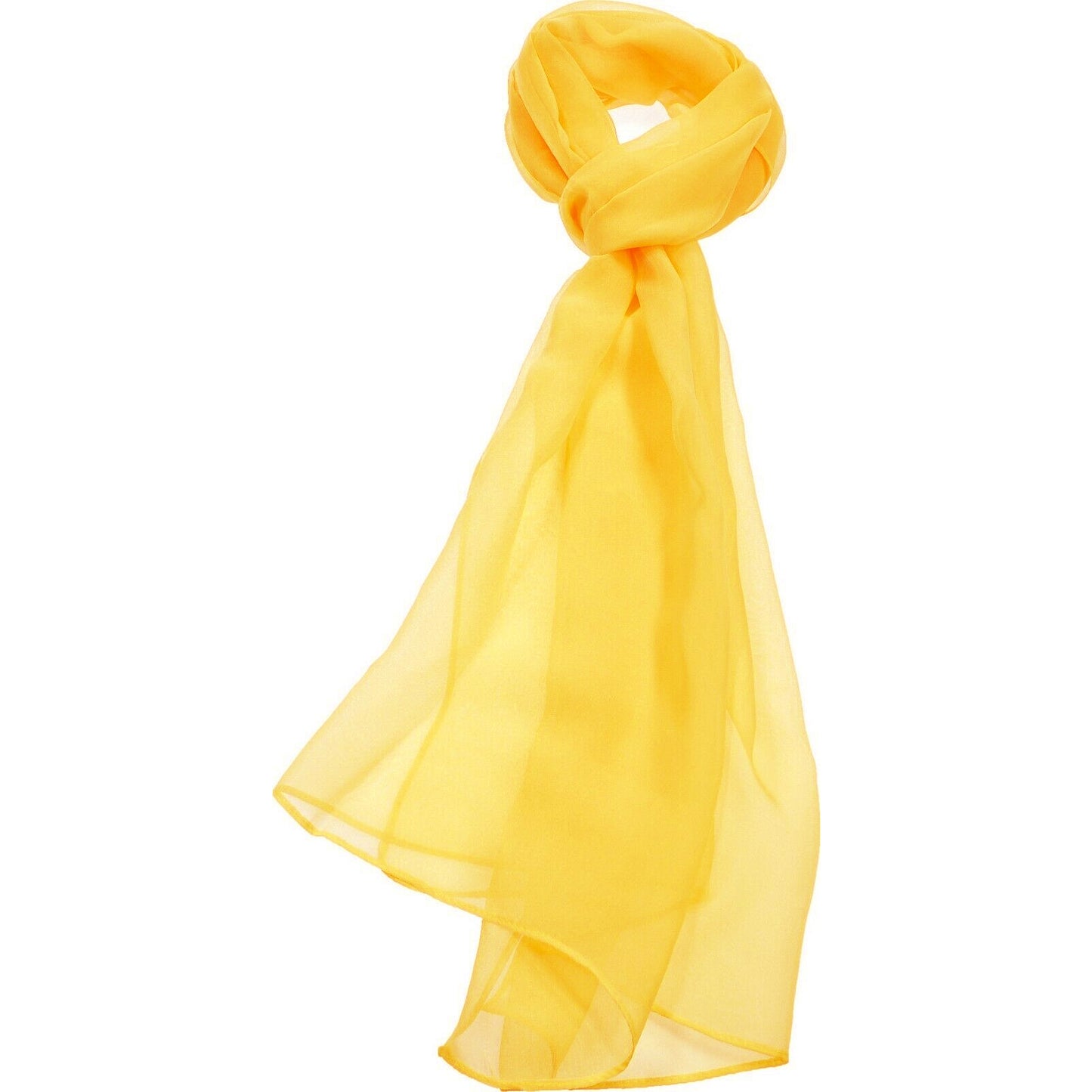 Mustard Golden Yellow Chiffon Scarf