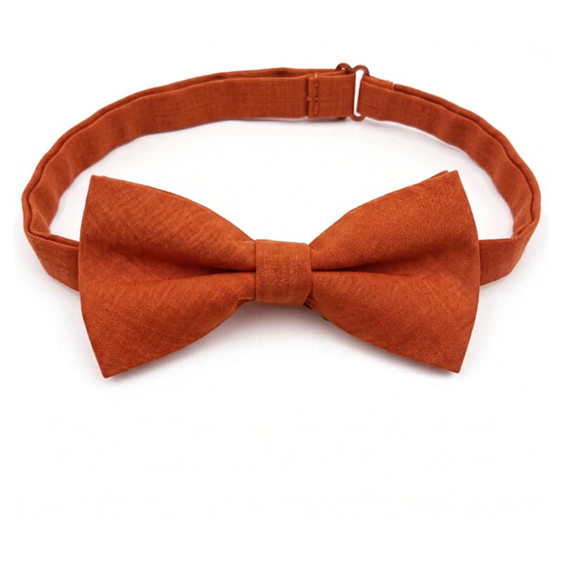 Boy's Burnt Orange Cotton Bow Tie