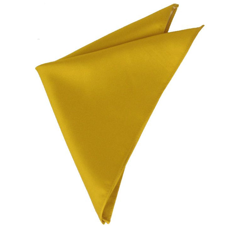 Mens Classic Gold Pocket Square Handkerchief