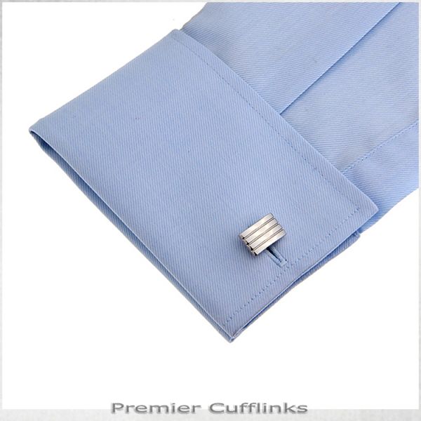 CLASSIC SILVER BARS CUFFLINKS