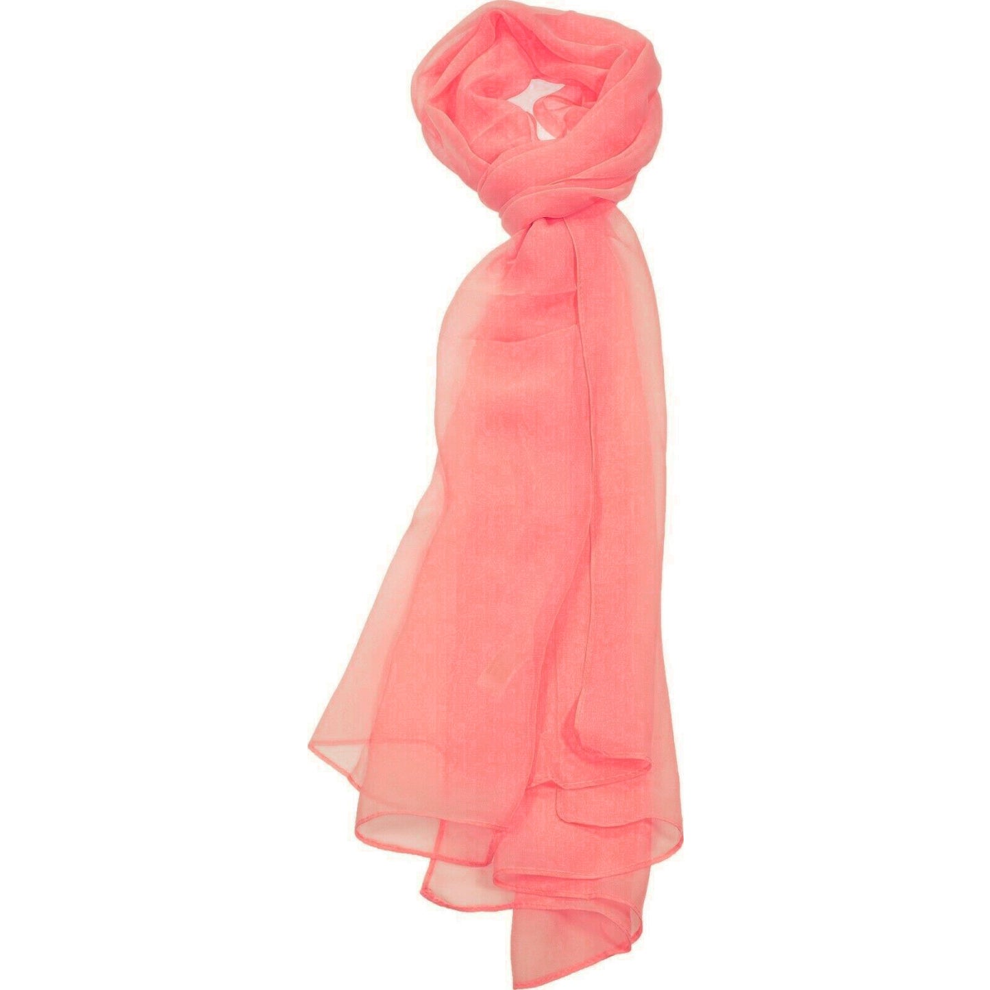Dark Coral Chiffon Scarf