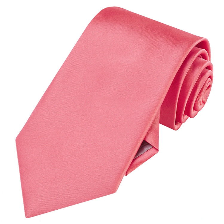 Mens Dark Coral Salmon Tie