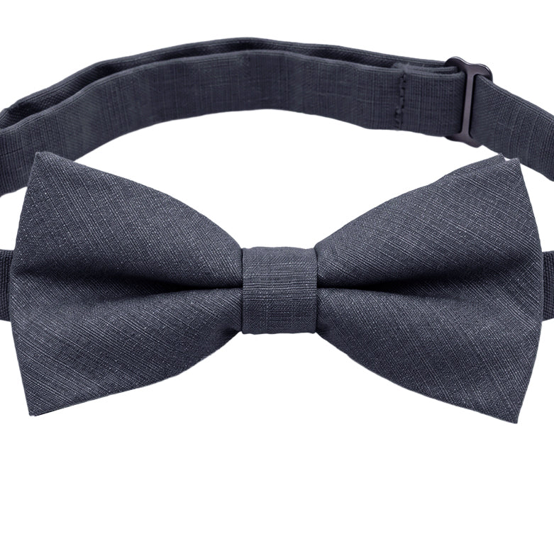 Dark Grey Bamboo & Cotton Blend Men's Bow Tie