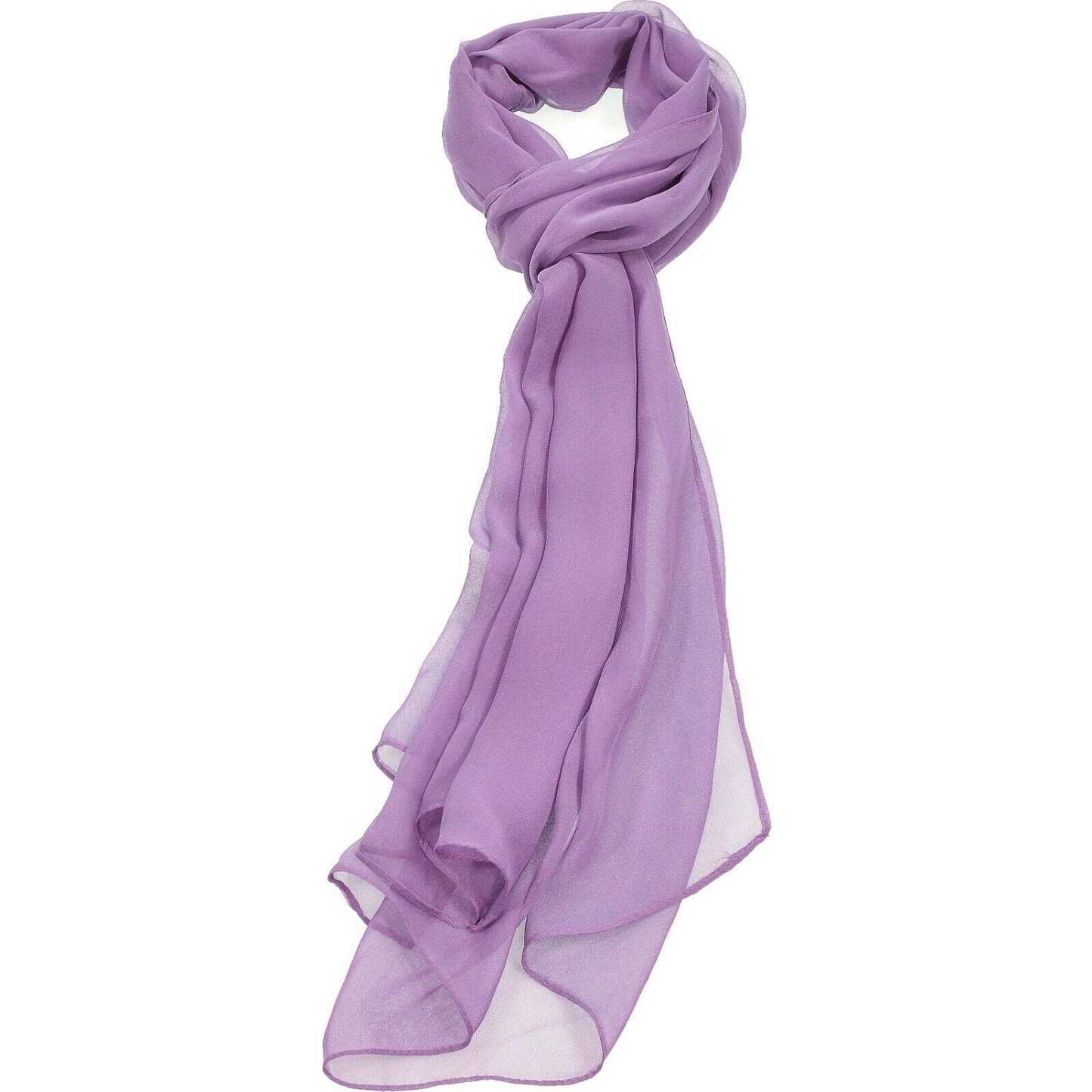 Dark Lavender Chiffon Scarf