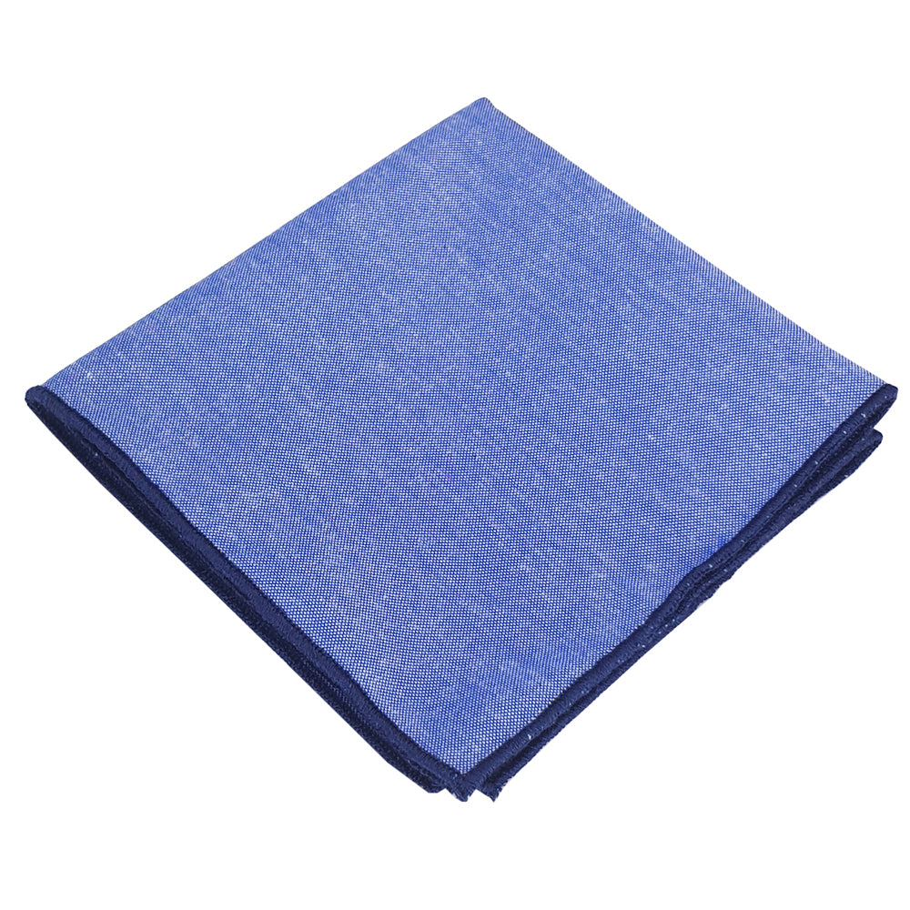 Denim Blue Cotton Pocket Square