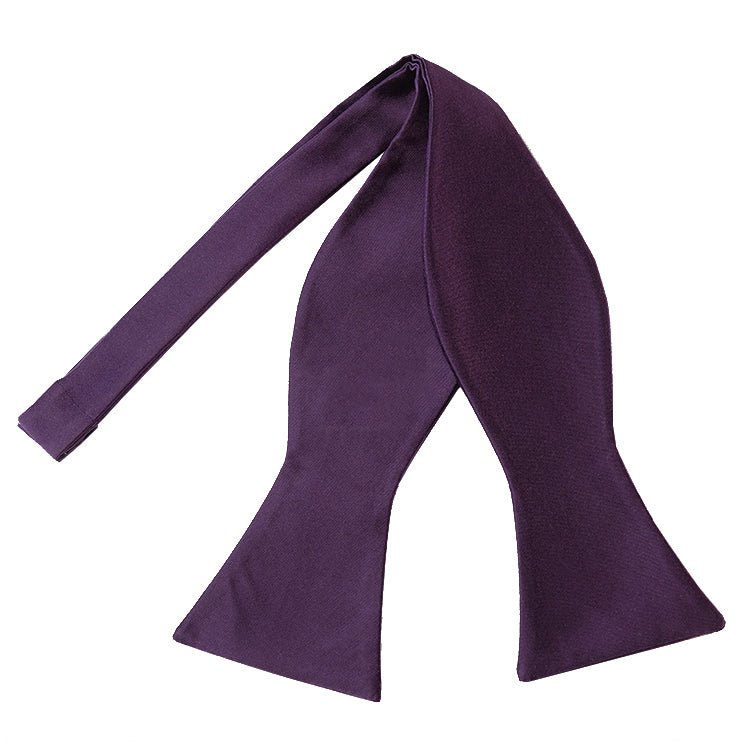Grape Eggplant Self Tie Bow Tie