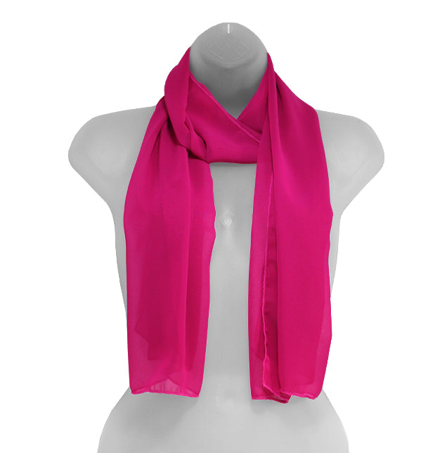 Fuschia Pink Chiffon Scarf