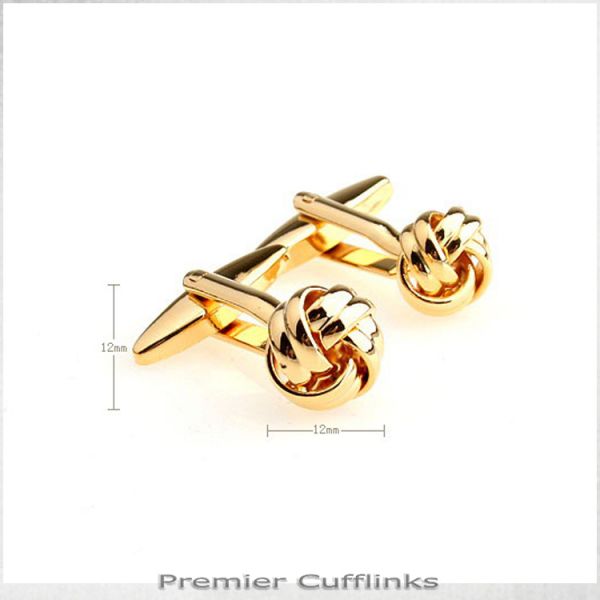 GOLD KNOT CUFFLINKS
