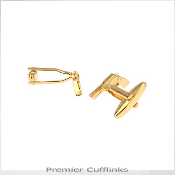 GOLD REVOLVER CUFFLINKS