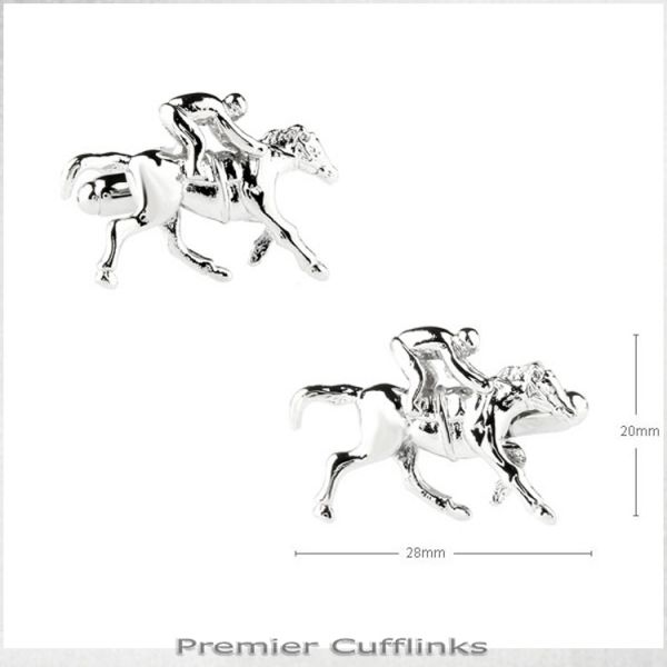 HORSE AND JOCKEY CUFFLINKS