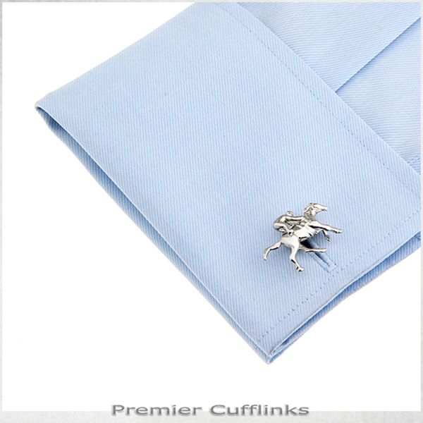 HORSE AND JOCKEY CUFFLINKS