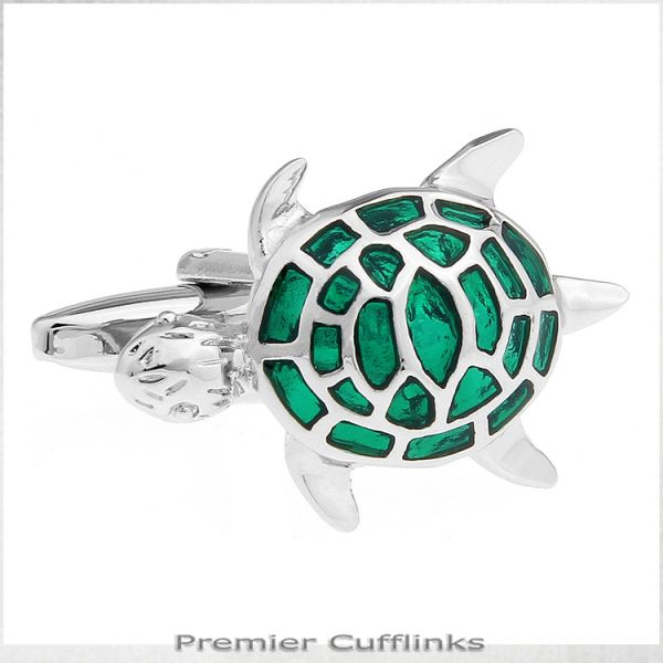 JADE TURTLE CUFFLINKS