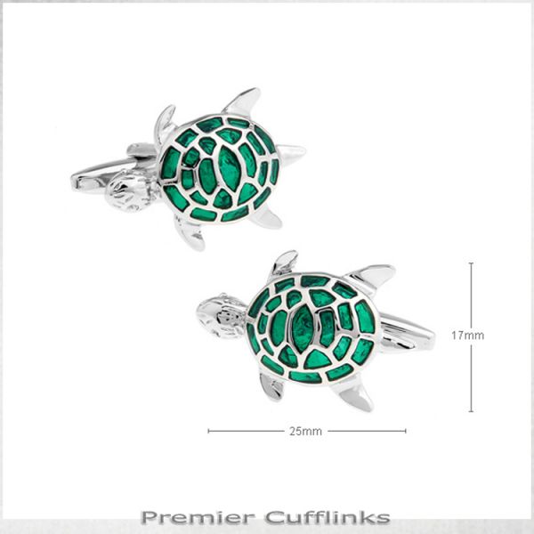 JADE TURTLE CUFFLINKS