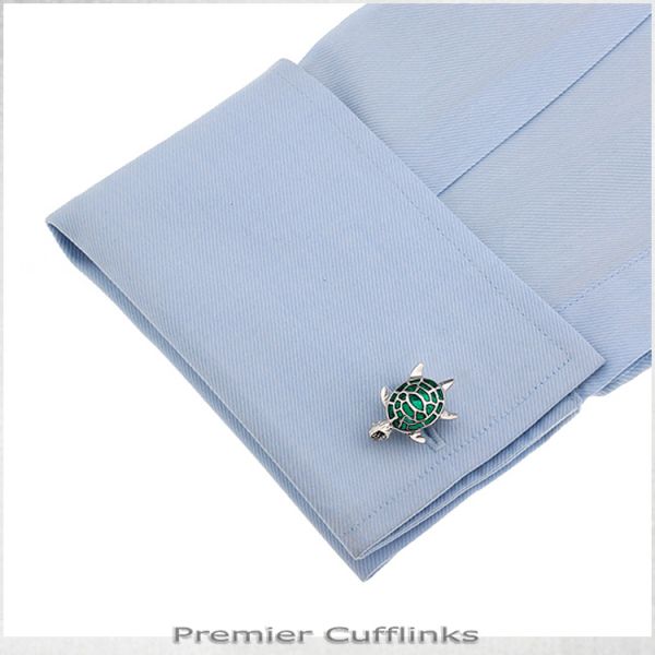 JADE TURTLE CUFFLINKS
