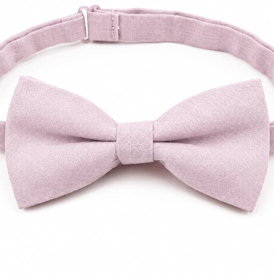 Light Pink Cotton Men's Bow Tie