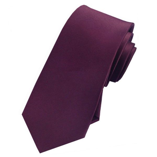 Maroon Deep Burgundy Slim Tie