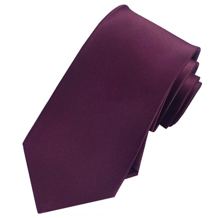 Men's Maroon Deep Burgundy Tie
