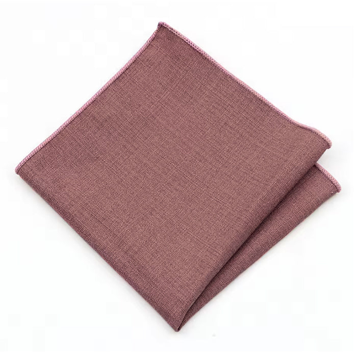 Chestnut Brown Bamboo and Cotton Blend Pocket Square