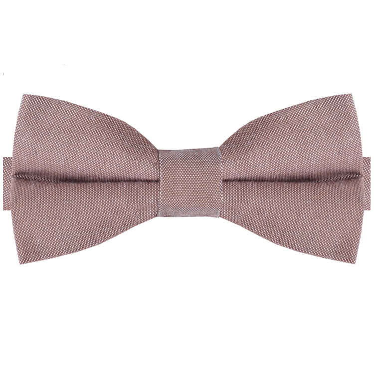 Mocha Light Brown Cotton Mens Bow Tie