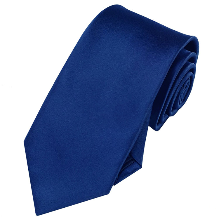 Royal Navy Blue Tie and Pocket Square Set