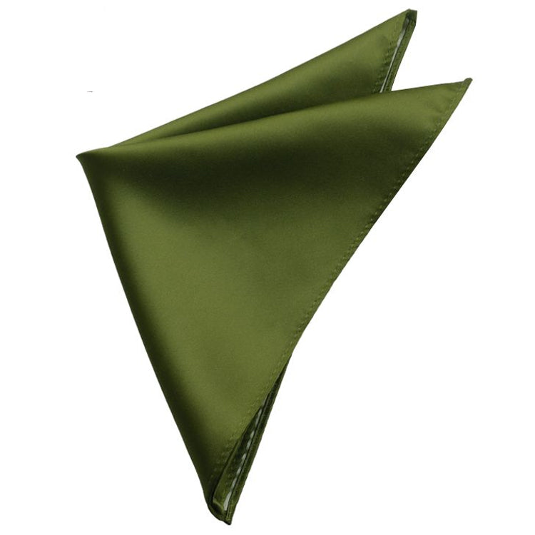 Mens Olive Green Pocket Square Handkerchief