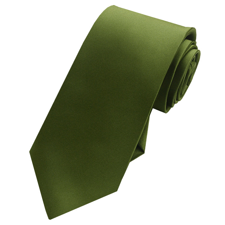 Olive Green Slim Tie
