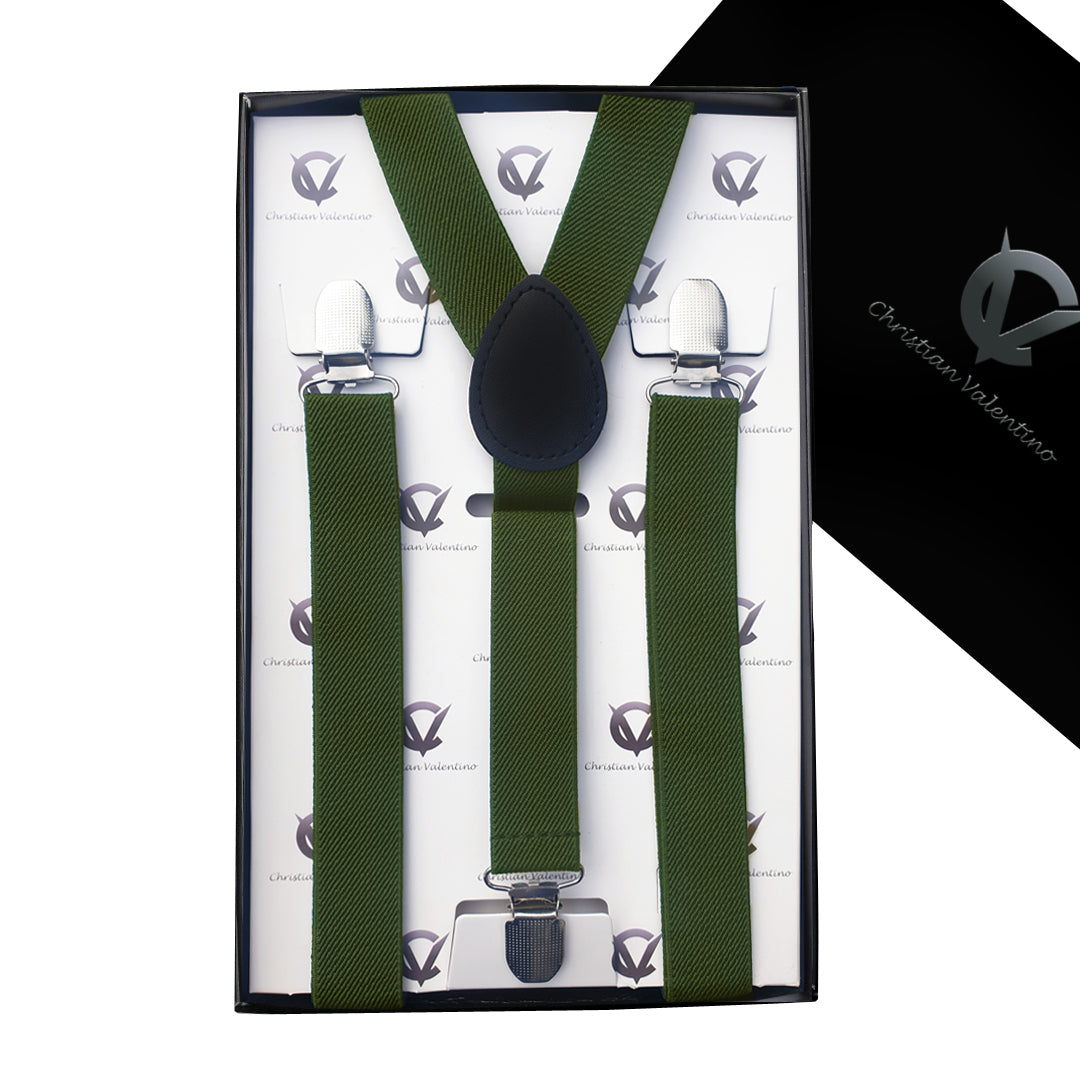 Olive Green Y2.5cm Men's Braces Suspenders