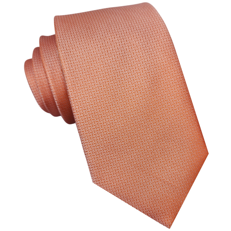 Peach Pastel Orange Bar Texture Tie