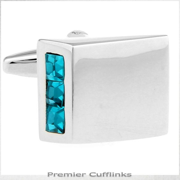 PRISM STUD WITH TURQUOISE INSET CUFFLINKS