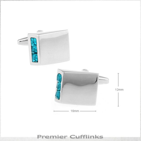 PRISM STUD WITH TURQUOISE INSET CUFFLINKS