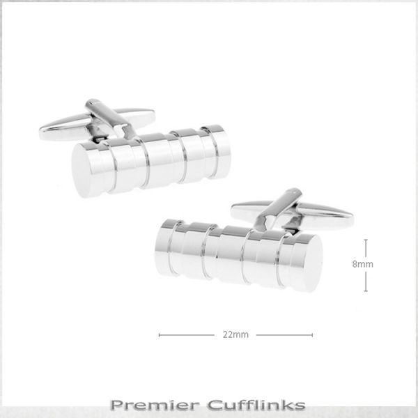 RIDGED BAR CUFFLINKS