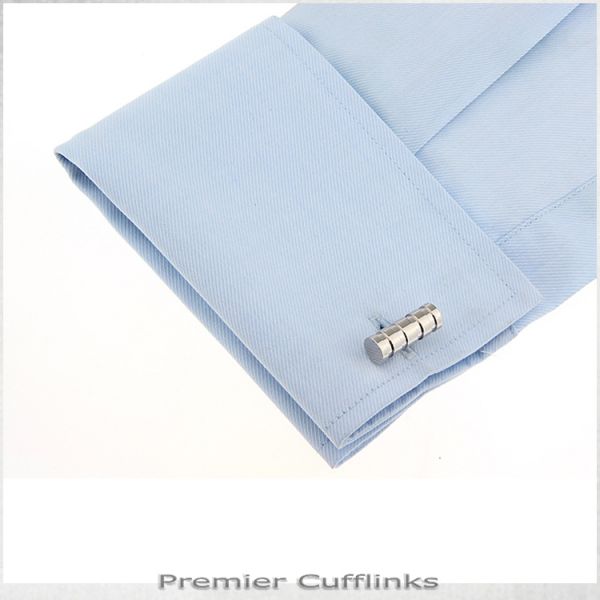 RIDGED BAR CUFFLINKS